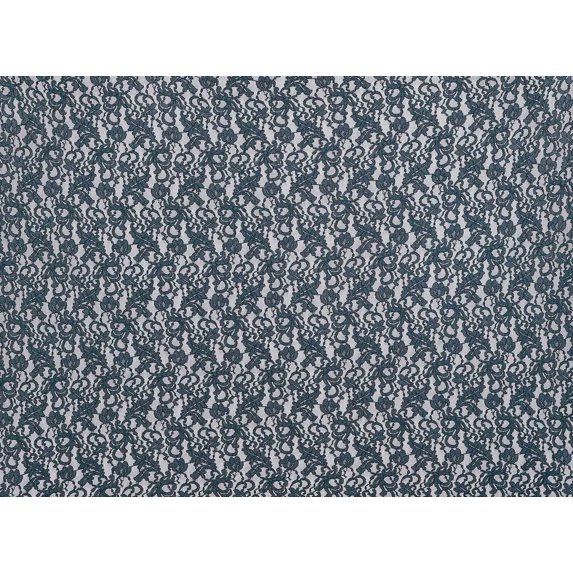 Zelouf Nest Two Tone Stretch Lace , Sewing, DIY, Crafts Fabric by the Yard, Black/hunter, 1 Yard