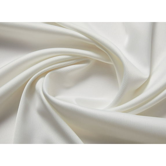 Zelouf Nia Stretch Textured Dull Satin , Sewing, DIY, Crafts Fabric by the Yard, Ivory, 5 Yard