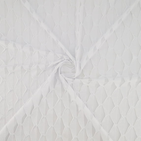 Zelouf Novelty Knit , Sewing, DIY, Crafts Fabric by the Yard, 111 White, 3 Yard