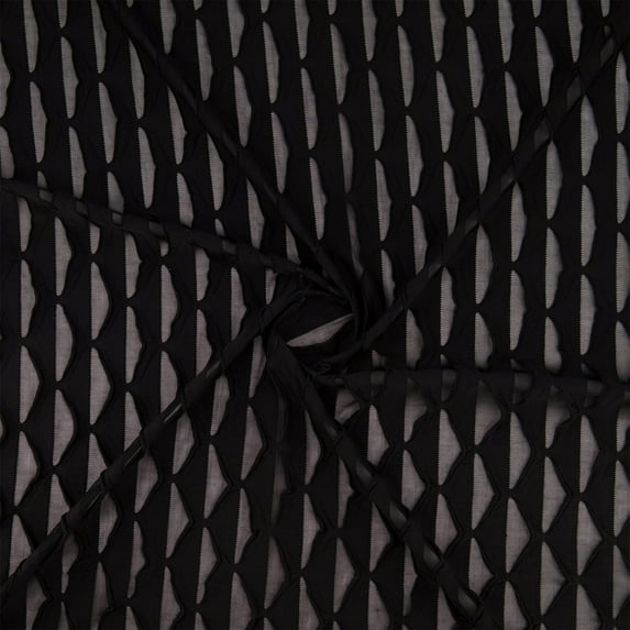 Zelouf Novelty Knit , Sewing, DIY, Crafts Fabric by the Yard, 999 Black, 1 Yard