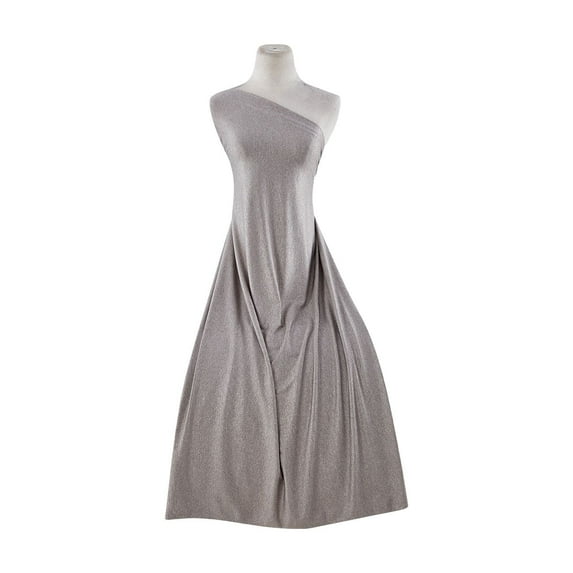 Zelouf Ny Metropolitan Knit W/ Foil , Sewing, DIY, Crafts Fabric by the Yard, Taupe/silver, 20 Yard