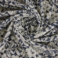 thumbnail image 1 of Zelouf Olivia Floral Glitter Lace  , Sewing, DIY, Crafts Fabric by the Yard, Navy/cream, 3 Yard, 1 of 3