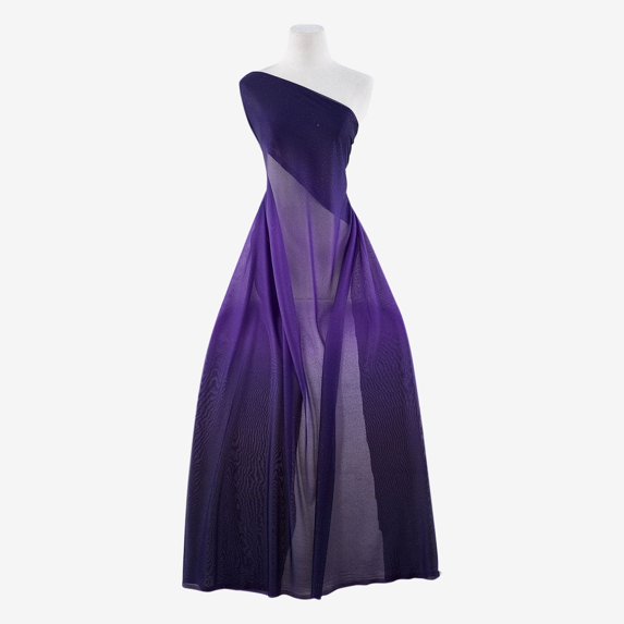 Zelouf Ombre Glitter Chiffon , Sewing, DIY, Crafts Fabric by the Yard, Grape Rum/navy, 10 Yard