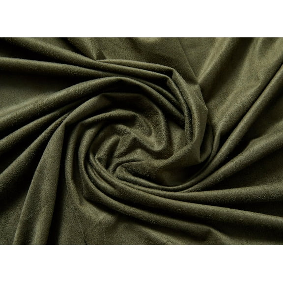 Zelouf One Side Suede Solid  , Sewing, DIY, Crafts Fabric by the Yard, 775 Earth Olive, 3 Yard