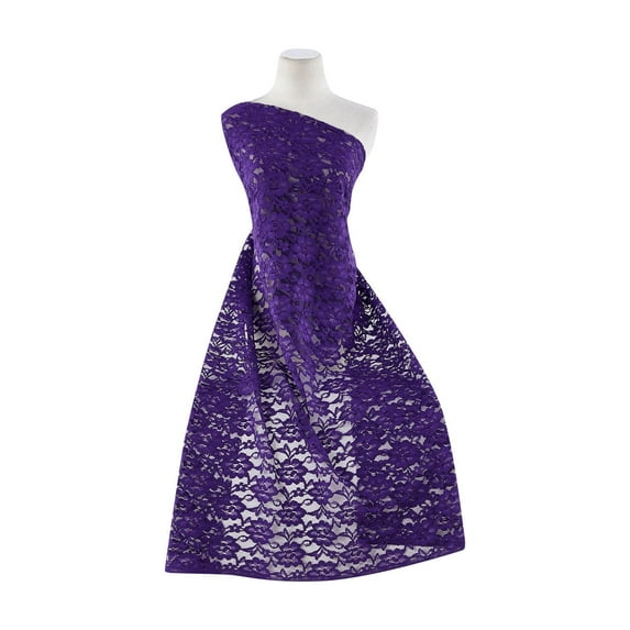 Zelouf Pd Lace W/ One Side Scallop , Sewing, DIY, Crafts Fabric by the Yard, Purple, 10 Yard