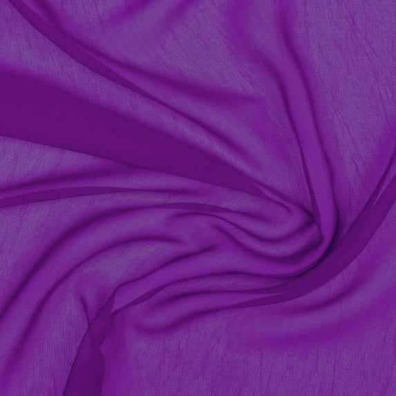 Zelouf Pearl Silk Chiffon , Sewing, DIY, Crafts Fabric by the Yard, Lux Magenta, 20 Yard