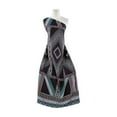 thumbnail image 1 of Zelouf Penelope Crepe  , Sewing, DIY, Crafts Fabric by the Yard, 943 Black/aqua, 7 Yard, 1 of 2