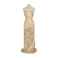 thumbnail image 1 of Zelouf Pleated Chiffon With Metallic Floral  , Sewing, DIY, Crafts Fabric by the Yard, Champagne/gold, 5 Yard, 1 of 3