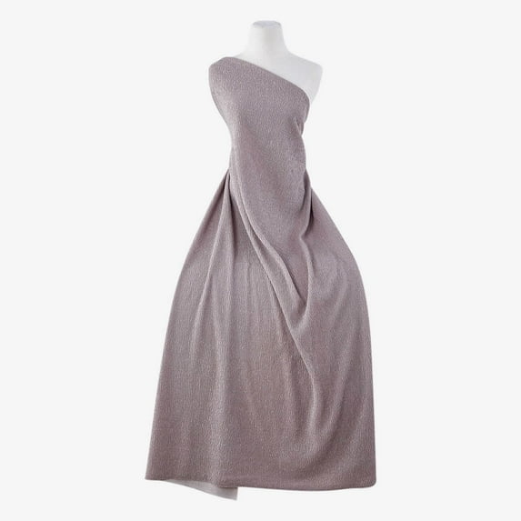Zelouf Pleated Fukuro W/ Roller Glitter , Sewing, DIY, Crafts Fabric by the Yard, Pearl Grey/sil, 1 Yard