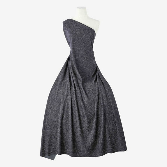 Zelouf Pleated Fukuro W/ Roller Glitter , Sewing, DIY, Crafts Fabric by the Yard, Steel, 3 Yard