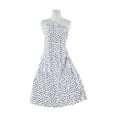 thumbnail image 1 of Zelouf Polka Dot Print On Ruffle Knit  , Sewing, DIY, Crafts Fabric by the Yard, White/navy, 7 Yard, 1 of 2