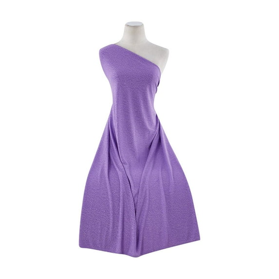 Zelouf Polyester Bubble Fukuro Knit W/ Glitter , Sewing, DIY, Crafts Fabric by the Yard, Grape Flower/sil, 3 Yard