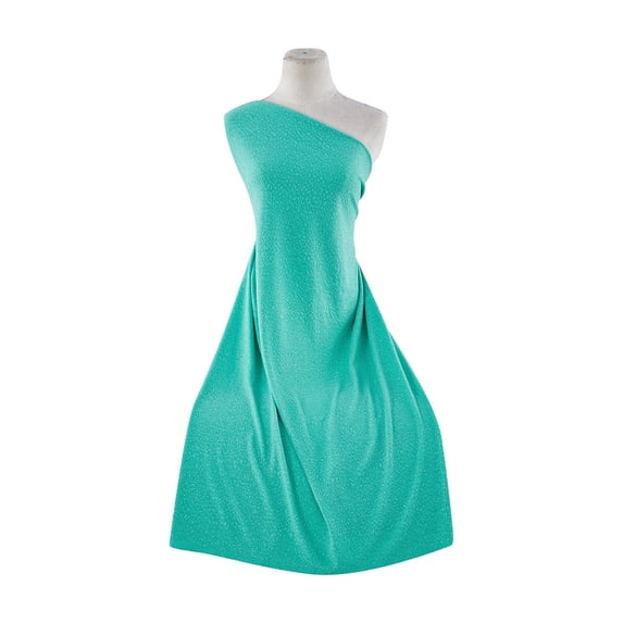 Zelouf Polyester Bubble Fukuro Knit W/ Tonal Glitter , Sewing, DIY, Crafts Fabric by the Yard, Mint Punch, 20 Yard