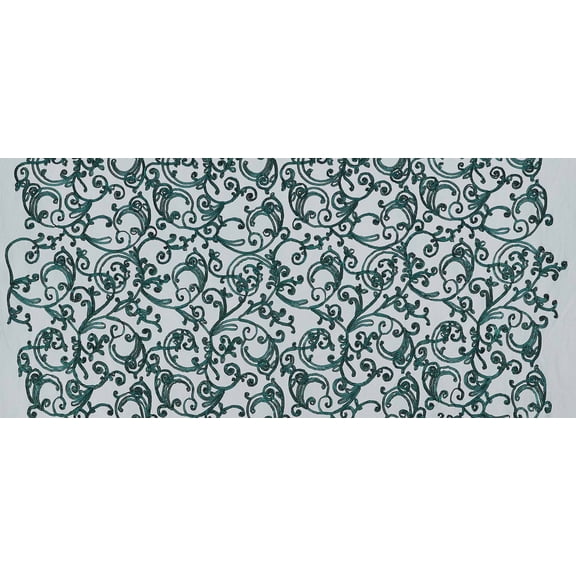 Zelouf Prime Ribbon Embroidery On Mesh , Sewing, DIY, Crafts Fabric by the Yard, Hunter Mystery, 3 Yard