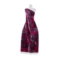 thumbnail image 1 of Zelouf Print On Abigale Stretch Velvet  , Sewing, DIY, Crafts Fabric by the Yard, 636 Wine/magenta, 5 Yard, 1 of 2