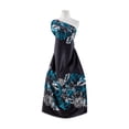 thumbnail image 1 of Zelouf Print On Charmeuse  , Sewing, DIY, Crafts Fabric by the Yard, 940 Blk/teal, 10 Yard, 1 of 2