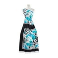 thumbnail image 1 of Zelouf Print On Ity  , Sewing, DIY, Crafts Fabric by the Yard, 147 Wht/turq, 20 Yard, 1 of 2
