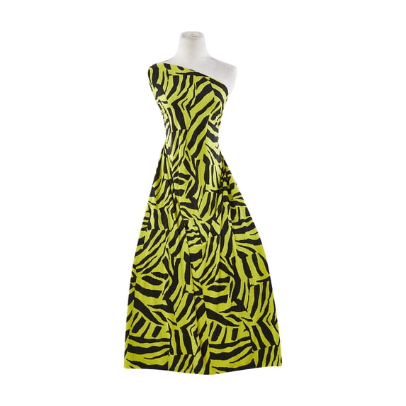Zelouf Print On Ity , Sewing, DIY, Crafts Fabric by the Yard, 979 Blk/citrine, 20 Yard