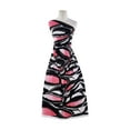 thumbnail image 1 of Zelouf Print On Ity  , Sewing, DIY, Crafts Fabric by the Yard, 981 Blk/coral, 50 Yard, 1 of 2