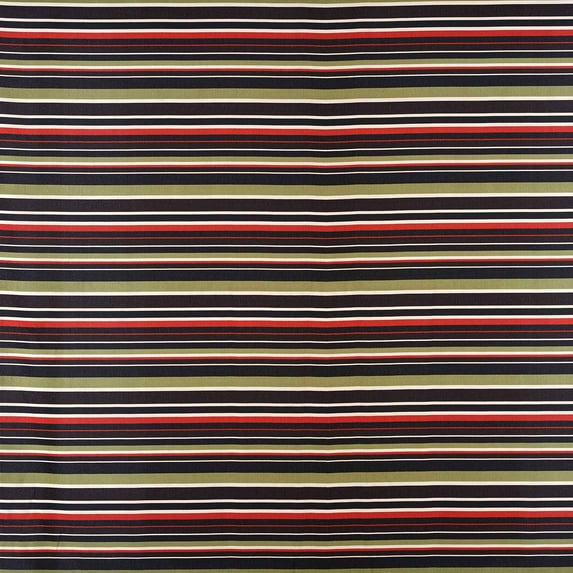 Zelouf Printed Stripe Georgette , Sewing, DIY, Crafts Fabric by the Yard, Olive/bwn Strip, 20 Yard