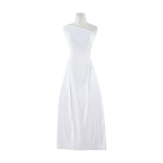 Zelouf Prue Pleated Floral Lace , Sewing, DIY, Crafts Fabric by the Yard, 111 Off White, 20 Yard
