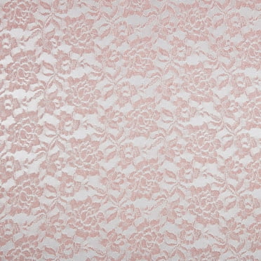 Zelouf Purely Stretch Glitter Lace  , Sewing, DIY, Crafts Fabric by the Yard, Mauve Allure, 3 Yard