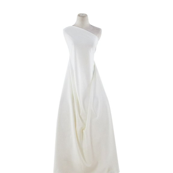 Zelouf Quilted Jacquard Diamond Pattern  , Sewing, DIY, Crafts Fabric by the Yard, 110 Ivory, 5 Yard