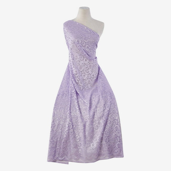 Zelouf Ravie Roller Glitter Scalop Lace , Sewing, DIY, Crafts Fabric by the Yard, Dazzling Lilac, 7 Yard