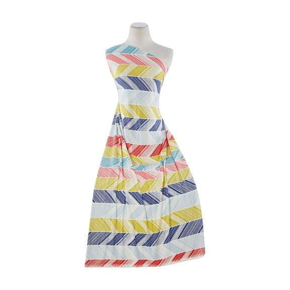 Zelouf Rayon Spandex Knit Print  , Sewing, DIY, Crafts Fabric by the Yard, 134 Wht/red, 3 Yard