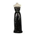 thumbnail image 1 of Zelouf Reese Pailette On Stretch Mesh  , Sewing, DIY, Crafts Fabric by the Yard, Black, 1 Yard, 1 of 3