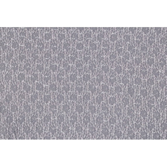Zelouf Remarkable Floral Trans Scallop , Sewing, DIY, Crafts Fabric by the Yard, Serene Grey, 7 Yard