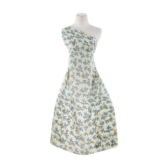 Zelouf Rio Print , Sewing, DIY, Crafts Fabric by the Yard, 147 Oyster/blue, 3 Yard