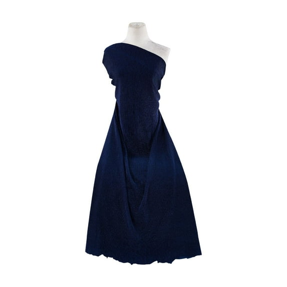 Zelouf Ritzy Velvet Rib , Sewing, DIY, Crafts Fabric by the Yard, 449 Navy, 1 Yard