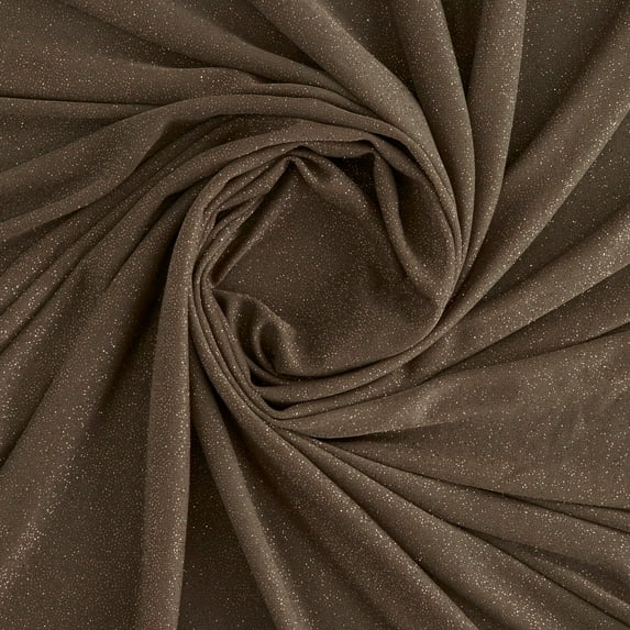 Zelouf Roller Glitter Chiffon , Sewing, DIY, Crafts Fabric by the Yard, Mocha Nite, 10 Yard