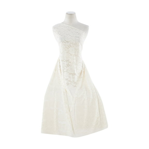 Zelouf Rose Floral Lace , Sewing, DIY, Crafts Fabric by the Yard, 112 Cream, 3 Yard