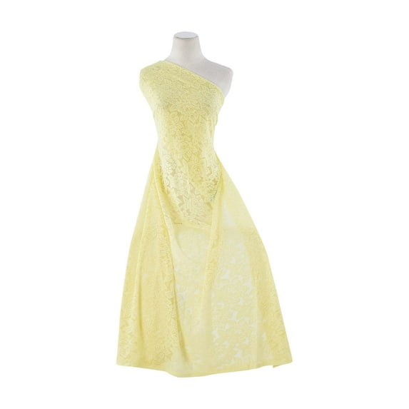Zelouf Rose Floral Lace , Sewing, DIY, Crafts Fabric by the Yard, 515 Pale Yellow, 20 Yard