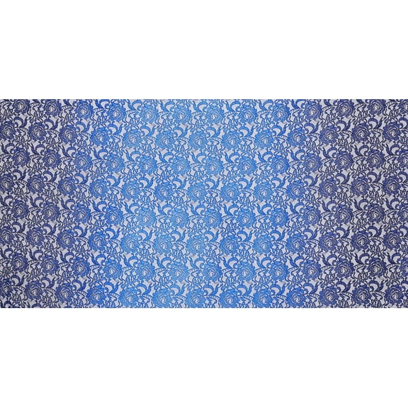 Zelouf Rose Ombre Glitter Lace , Sewing, DIY, Crafts Fabric by the Yard, Royal/navy, 3 Yard