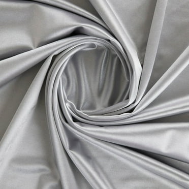 Zelouf Royal Satin  , Sewing, DIY, Crafts Fabric by the Yard, Silver, 3 Yard