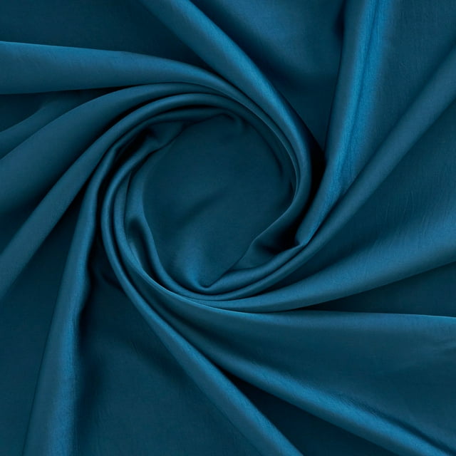 Zelouf Rumple Satin , Sewing, DIY, Crafts Fabric by the Yard, Arresting Peacock, 1 Yard