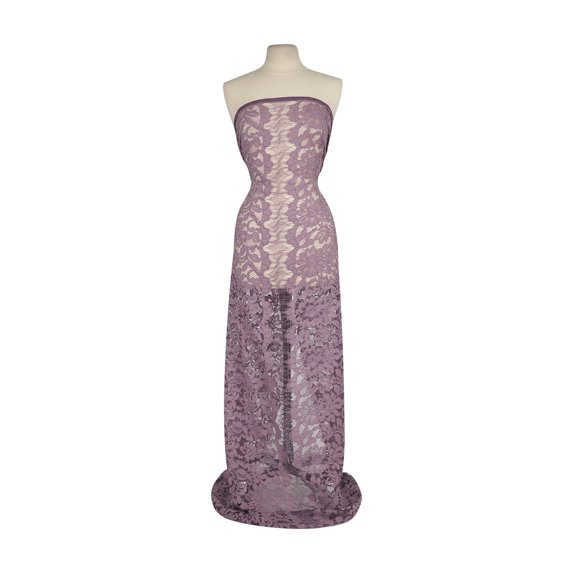 Zelouf Saint Corded Lace , Sewing, DIY, Crafts Fabric by the Yard, Fine Mauve/iris, 1 Yard