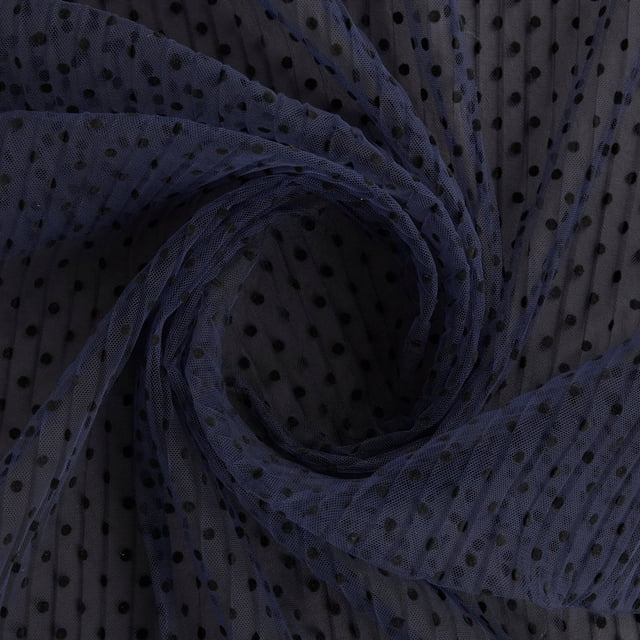 Zelouf Sarah Dot Flock Pleated Mesh , Sewing, DIY, Crafts Fabric by the ...