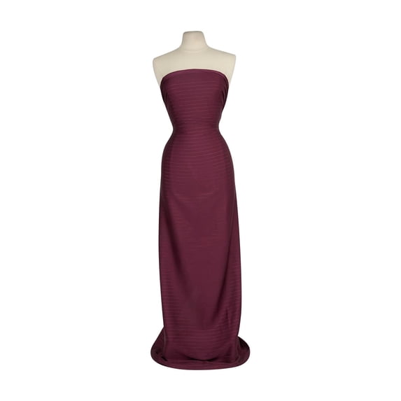 Zelouf Satin W/ Silver Lurex , Sewing, DIY, Crafts Fabric by the Yard, Marvelous Wine, 7 Yard