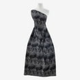 thumbnail image 1 of Zelouf Sayda Snake Scuba Crepe Jacquard  , Sewing, DIY, Crafts Fabric by the Yard, Black/grey, 10 Yard, 1 of 2