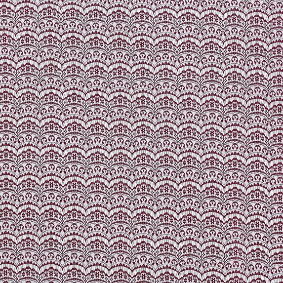 Zelouf Scallop Banded Lace , Sewing, DIY, Crafts Fabric by the Yard, Burgundy Honor, 10 Yard