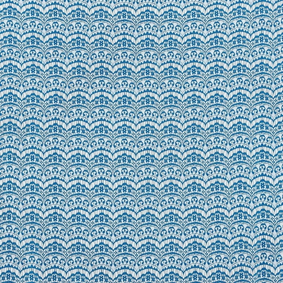 Zelouf Scallop Banded Lace , Sewing, DIY, Crafts Fabric by the Yard, Teal Filigree, 5 Yard