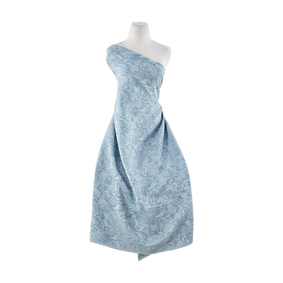 Zelouf Scroll Washer Shimmer Jacquard , Sewing, DIY, Crafts Fabric by the Yard, Sparkling Slate, 3 Yard