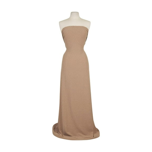 Zelouf Scuba Crepe Lurex , Sewing, DIY, Crafts Fabric by the Yard, Perfect Taupe, 5 Yard