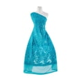 thumbnail image 1 of Zelouf Sequin & Frill Embroidery On Tulle W/ Extend Mesh  , Sewing, DIY, Crafts Fabric by the Yard, Teal, 1 Yard, 1 of 2