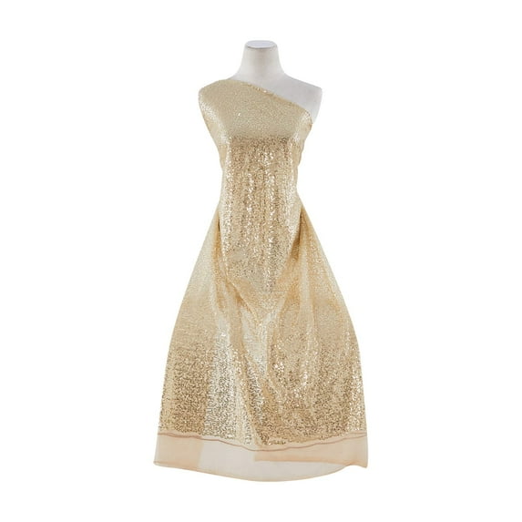 Zelouf Sequin Tulle , Sewing, DIY, Crafts Fabric by the Yard, Summer Gold, 5 Yard