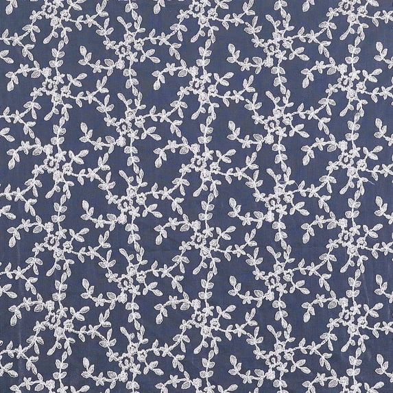 Zelouf Sera Floral Corded Lace On Tulle , Sewing, DIY, Crafts Fabric by the Yard, Blush Muse/ivy, 10 Yard